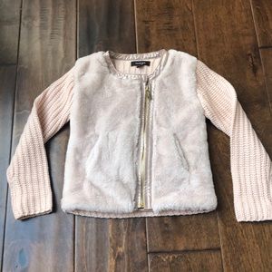 Imoga Pink faux fur/sweater jacket
